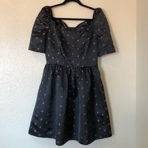 Gal Meets Glam Maude Daisy Satin Jacquard Dress 6